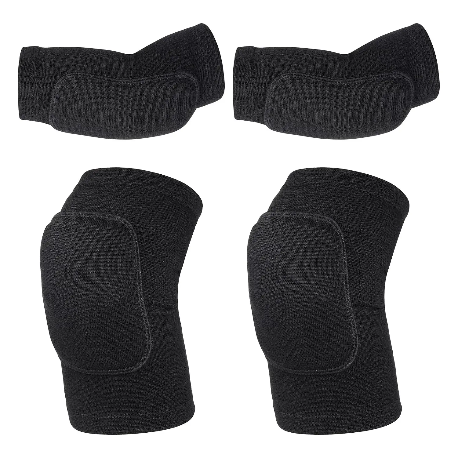 Volleyball Knee Pads and Arm Pads Set for Kids Teens Padded Knee Guards Elbow Sleeves for Volleyball Basketball Sports