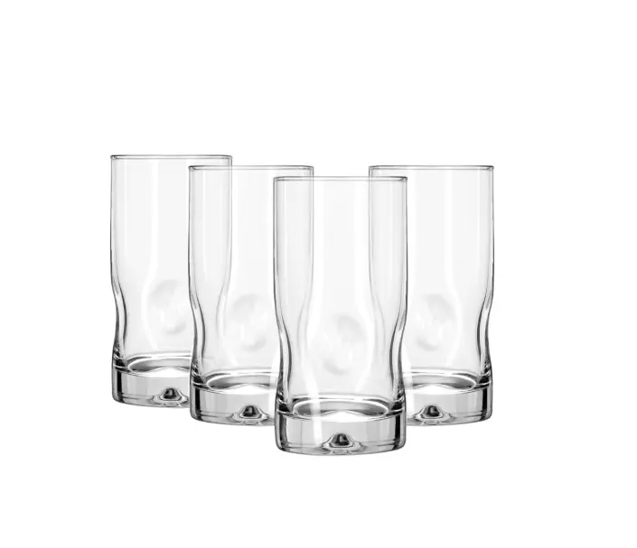 Lyra 8-Piece Clear Glass Drinkware Set, 16.7 oz Kitchen Drinking Glasses