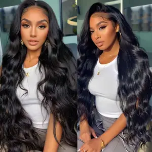 13x6 13x4 Lace Frontal Wigs Body Wave Human Hair Wigs 28 34 36 Inches Waves Brazilian Human Hair HD Lace Wigs 180 Density Pre Plucked Human Hair Wave Wig For Women TikTokShopHolidayHaul