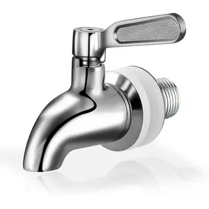 Beverage Dispenser Replacement Spigot No Leakage, Stainless Steel Water Dispenser Replacement Faucet Polished Finished, Easy to Install and Durable