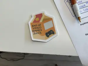 Bad at Video Games Juice MilkStreetStudio Stickers