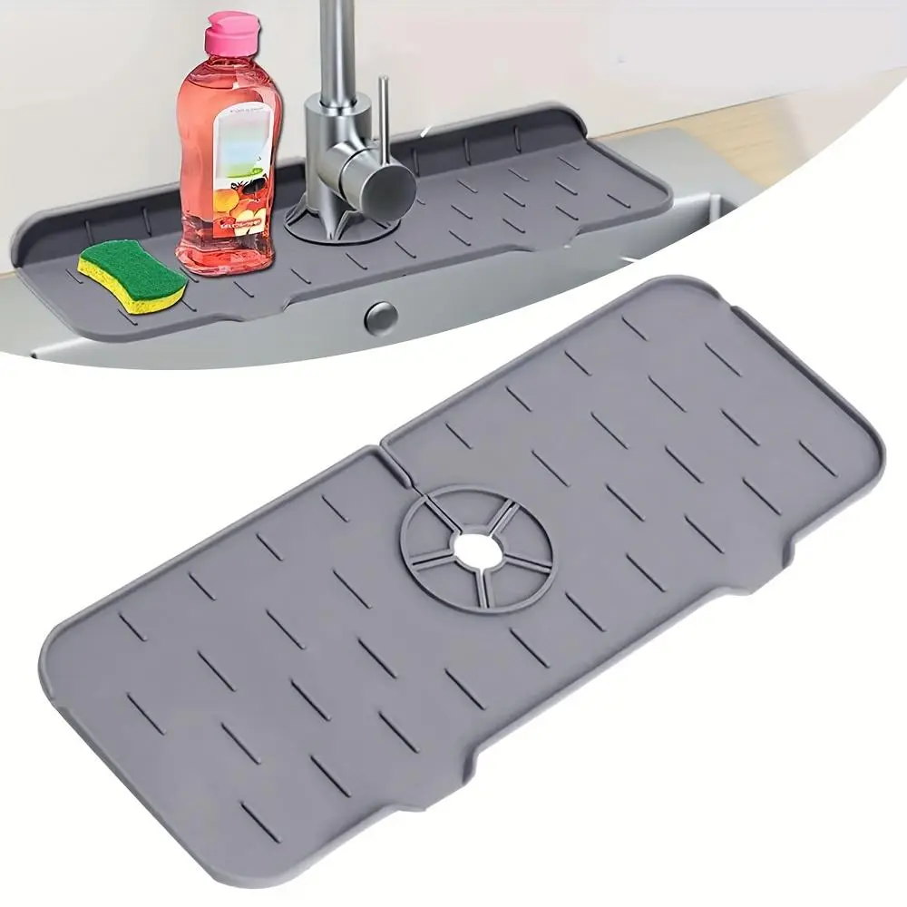 Kitchen Sink Splash Guard, Splash Proof, 1 Count Non-slip Faucet Water Catcher, Drip Pad For Kitchen & Bathroom, Kitchen Accessories