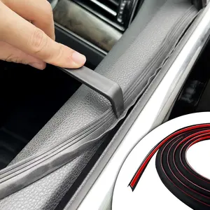 Black V-Shaped Rubber  Window Seal Weather Stripping, 13.12ft x 0.6in, Silent & , For , , SUVs
