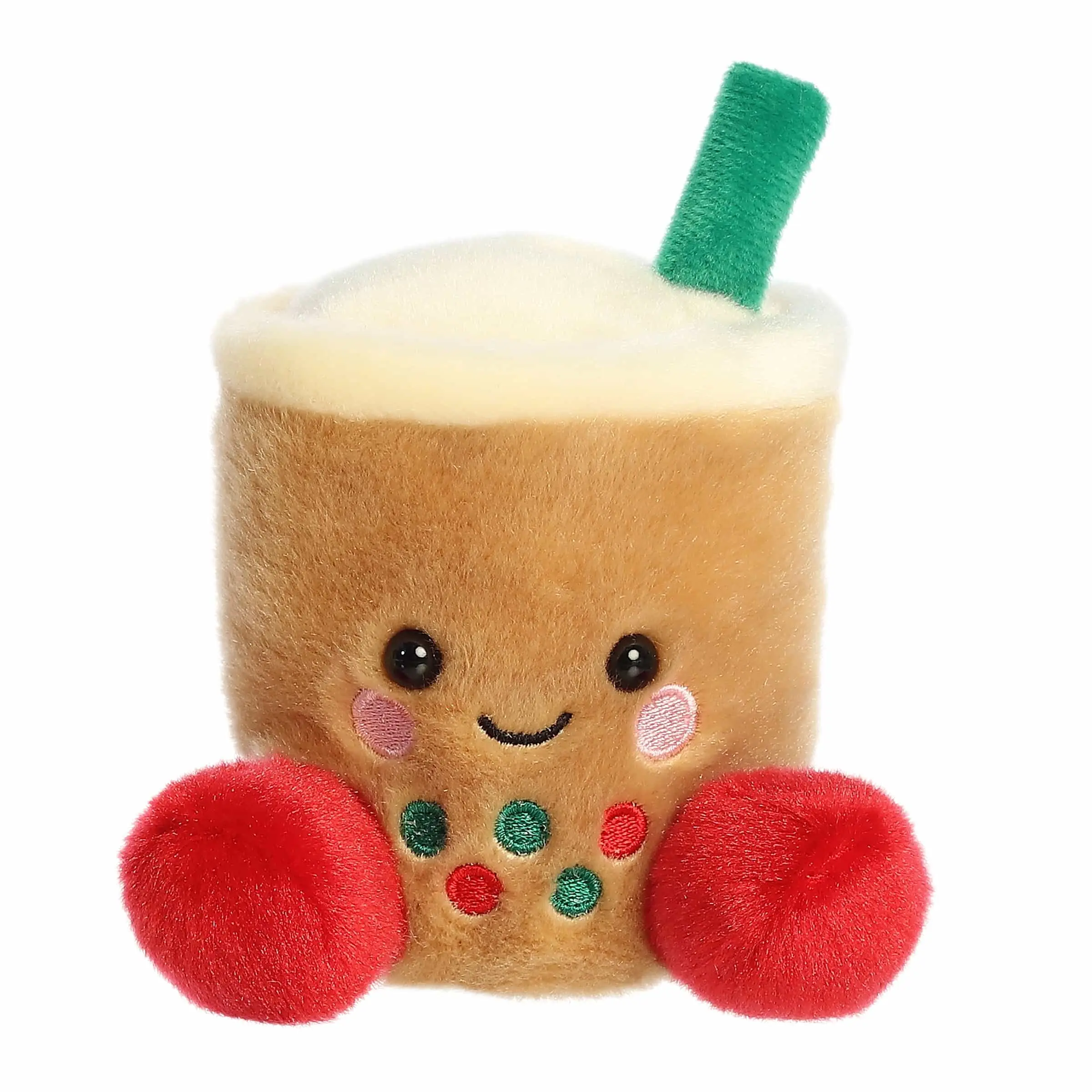 Palm Pals Festive Chewy Festive Boba 5 inch Brown Mini Soft Plush Collectable Stuffed Animal