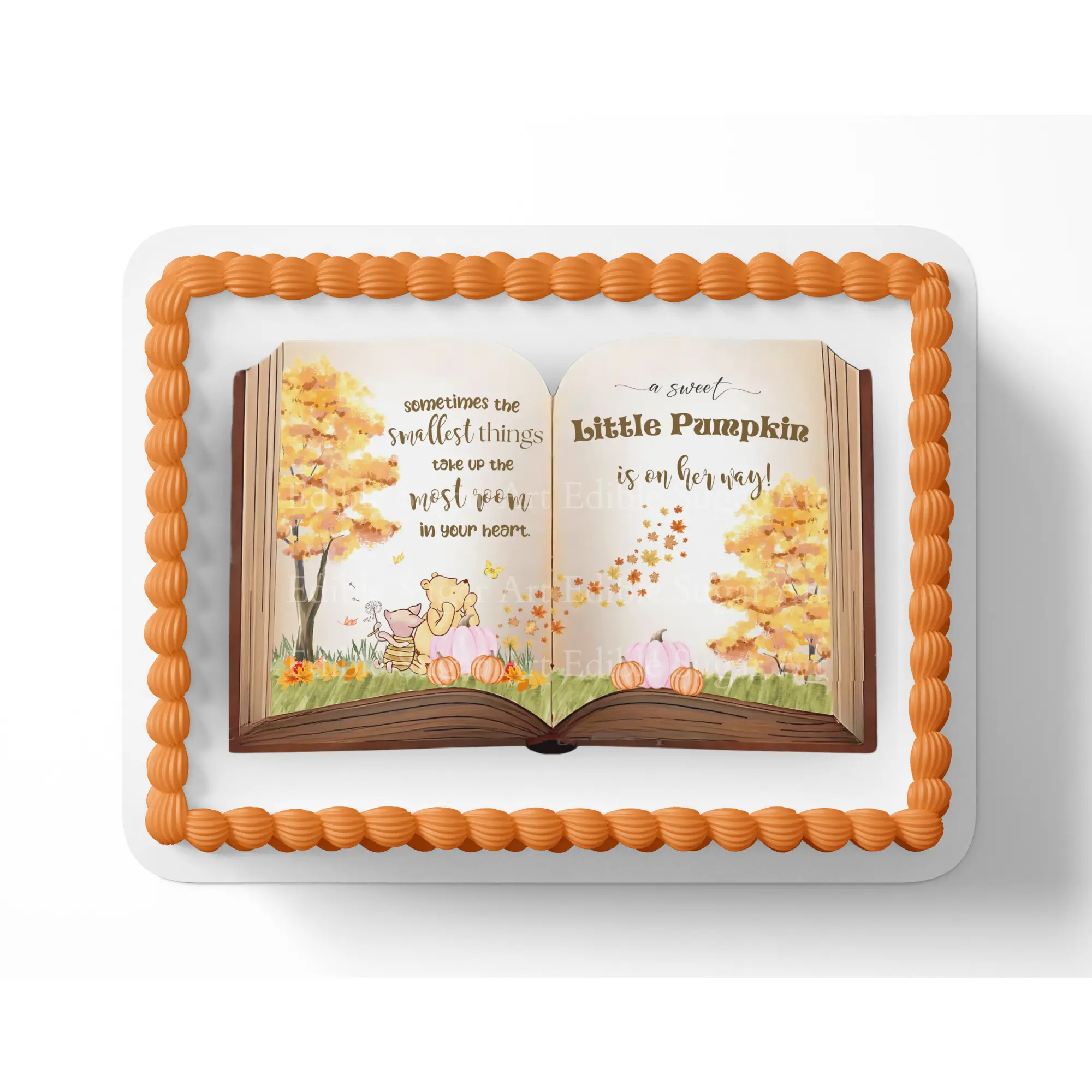 POOH BEAR CAKE TOPPER, Pumpkin Pooh Bear, Fall Pooh Bear, Pooh Bear Pumpkin, Pooh Bear Baby Shower, Pooh Bear Baby Shower Cake Topper, Pooh Bear Party,
