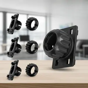 4PCS 17mm Ball Joint Mount Socket – Tightening Nut with 4 Button Lock Replacement for CarPlay Screen, Phone Holder, GPS & Backup Camera