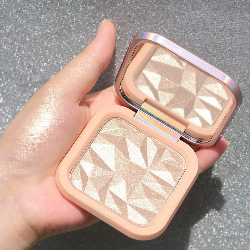 Shimmer Highlighter Powder Palette, Glowy Highlighter, Long-Lasting Shimmering Face & Body Glitter Makeup Palette, High-Gloss Sparkling High Shine Makeup Palette for Women & Girls, Glow Seeker Highlighter