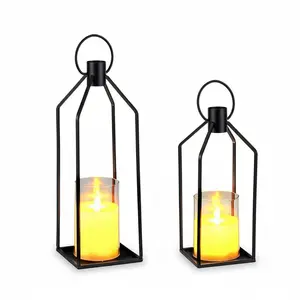 🕯️✨ Instant ambiance, zero fire risk! Set of 4 metal lanterns with flameless LED candles—perfect for birthdays, Christmas, weddings & cozy nights. Link in bio!