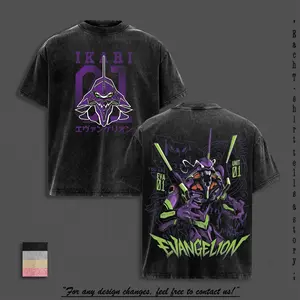 Berserk Bio-Mecha Vintage Washed T-Shirt – Heavyweight Cotton Oversized Graphic Streetwear Tee Double Printed Limited Edition