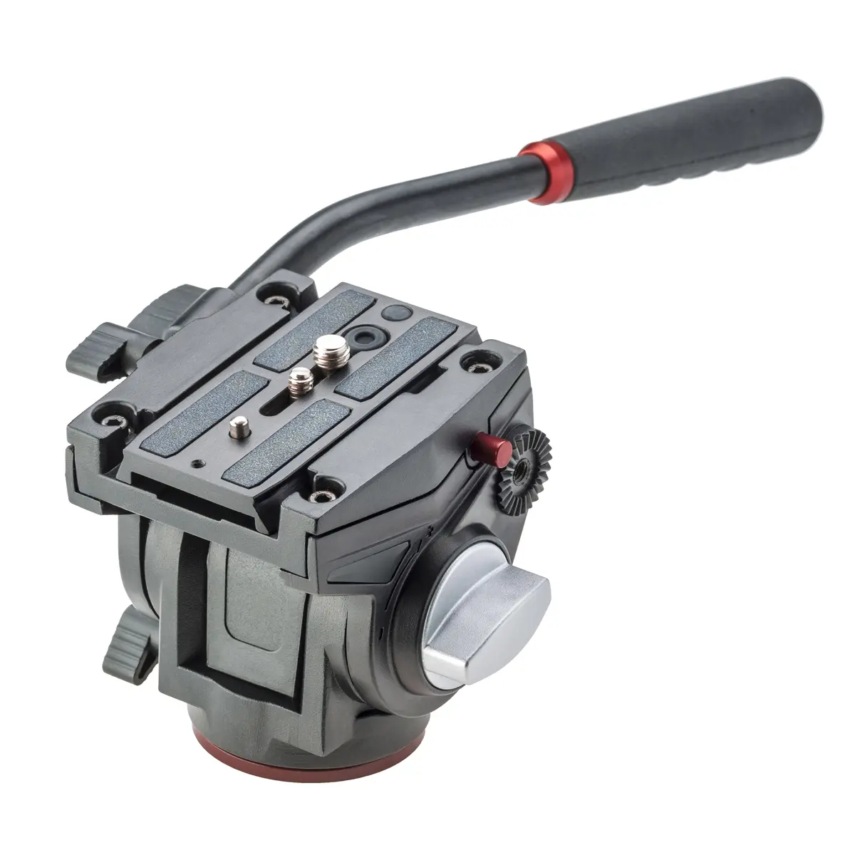 3Pod Q3 Fluid Camera Video Head (Q3 Model, Single Unit) with Bubble Level, Lock Mechanism, Ergonomic Handle, and Camera Accessories
