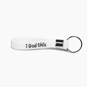 Faith Inspired 'I God This' White Keychain | Spiritual Keychain for Daily Faith & Motivation | Inspirational Keychain and Fashion Accessory