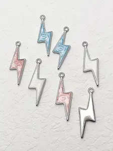 5 Piece Lightning Charm Pendant DIY Jewelry Making Supplies, Wholesale Earring Accessories for Crafting Projects