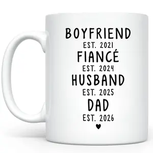 MAKEAGIFT Custom Baby Face Grandma Ceramic Mug, Personalized Checkered Grandma Coffee Mug, Personalized Baby's Name Tea Cup, Mother's Day Gift Mugs