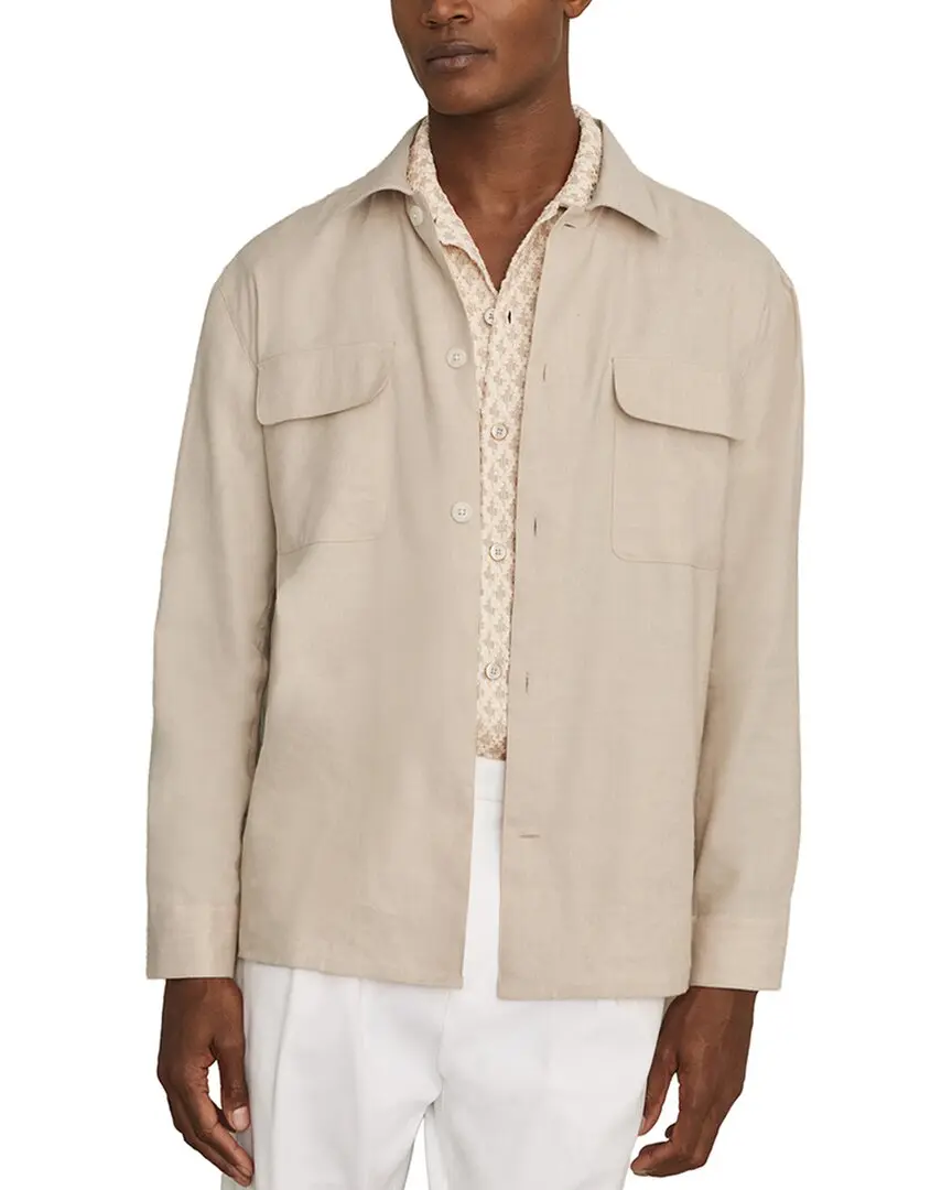 Reiss Eze Linen Twin Pocket Casual Shirt