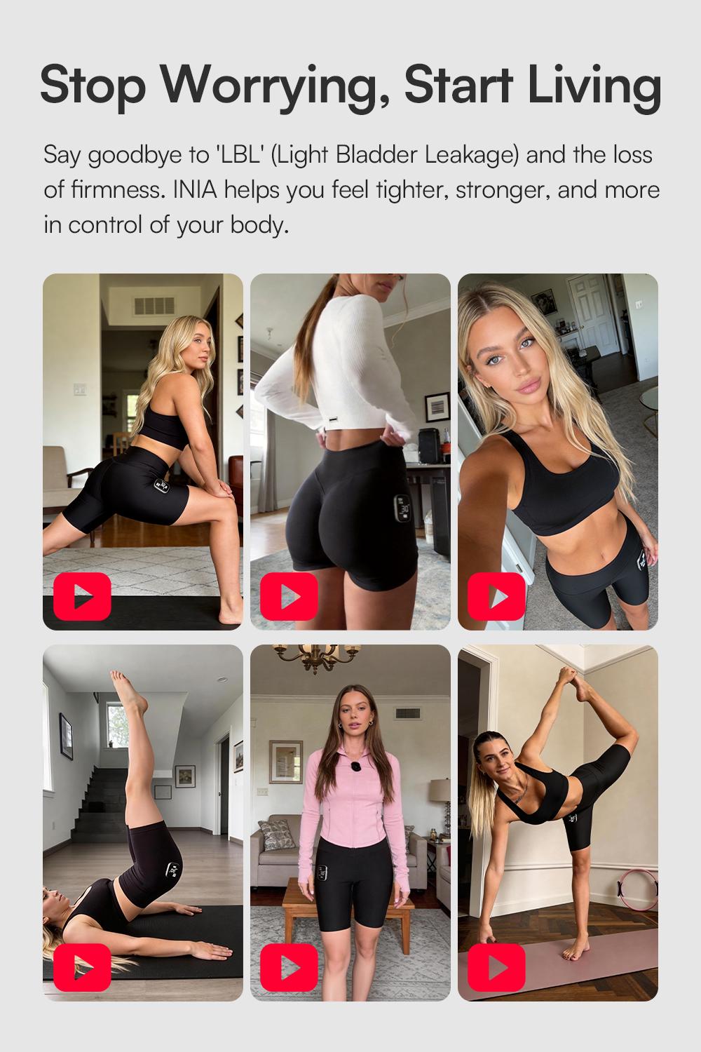 【LIVE EXCLUSIVE】INIA CURVIFY EMS Booty Lift & Sculpting Shorts: 4-Mode Microcurrent for Glute Sculpting & Pelvic Floor Support (Visible Results in 2-4 Wks)
