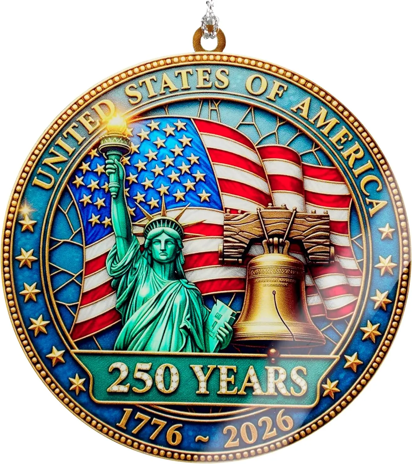 250 Anniversary USA Merchandise, Christmas Ornament 2026, United States 250th Anniversary Decor, America 250 Years Patriotic Home Decor, 1776–2026 Commemorative Gift, Independence Gift