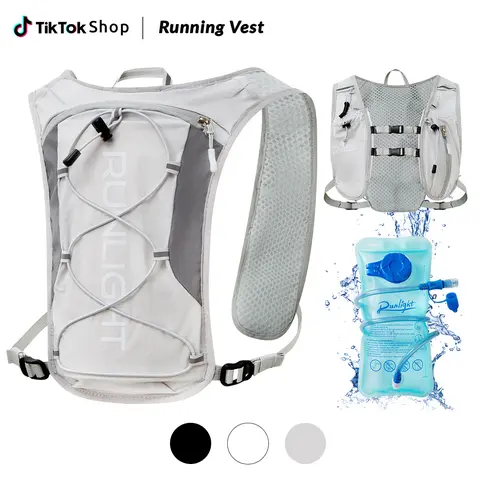 Runlight Unisex Adults' Running Hydration Vest Backpack - 1.5L Leak-Proof Water Bladder, Lightweight, Zipper Closure, Breathable, Trail Running, Hands-Free Pouch, Training Essential, Best Gift for Runners