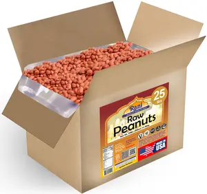 Rani Peanuts, Raw Whole With Skin (uncooked, unsalted) 25lbs (400oz) 11.36g Bulk Box ~ All Natural | Vegan | Gluten Friendly | Fresh Product of USA