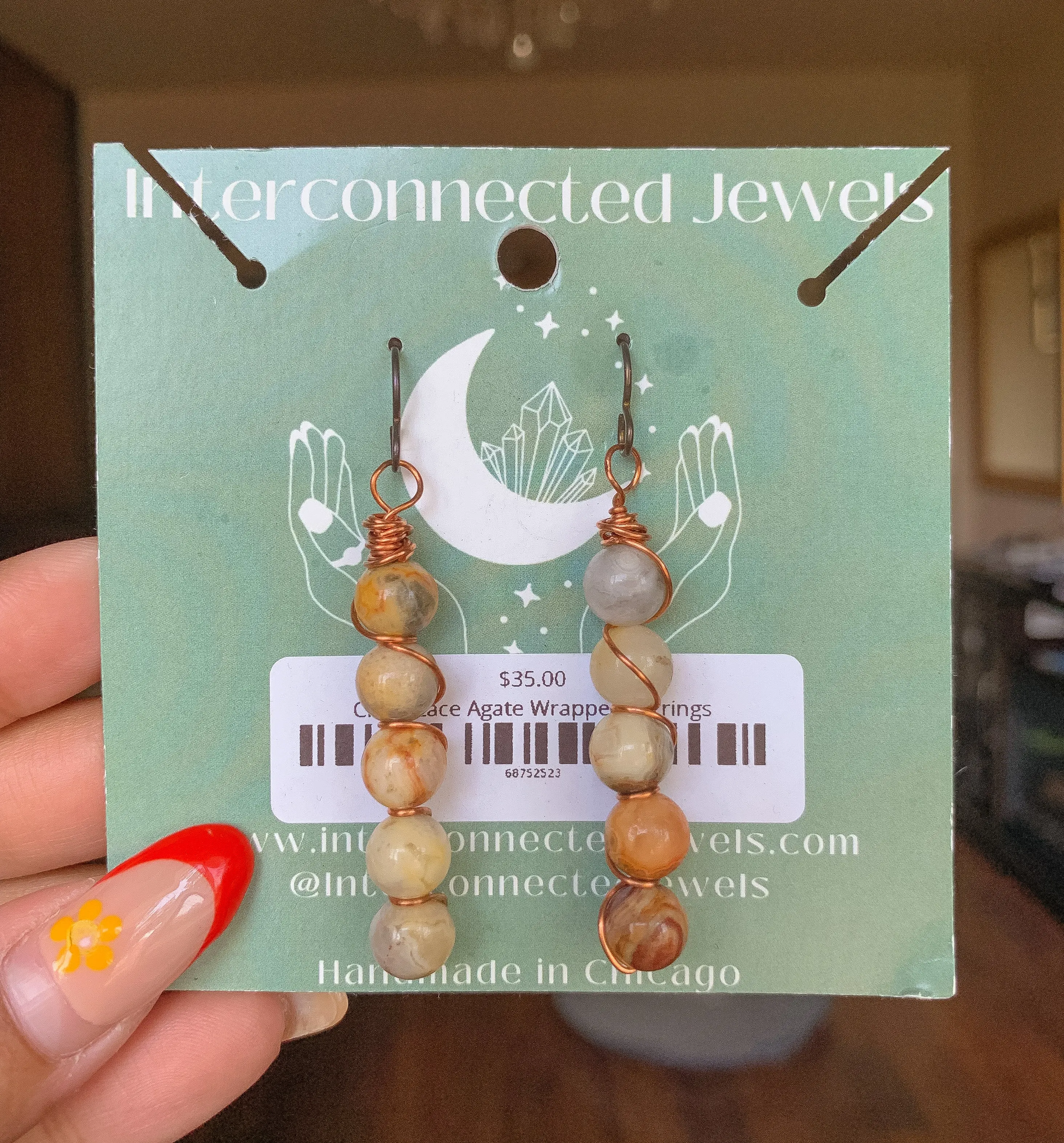 (TikTok LIVE SALES) Handmade Crystal Earrings - Natural Gemstones Artisan Crafted