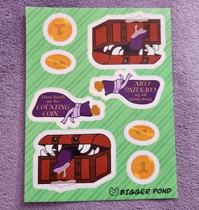 Counting Coin Sticker Pack