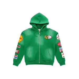 COPPED Motor Sports Zip-Up Hoodie Green
