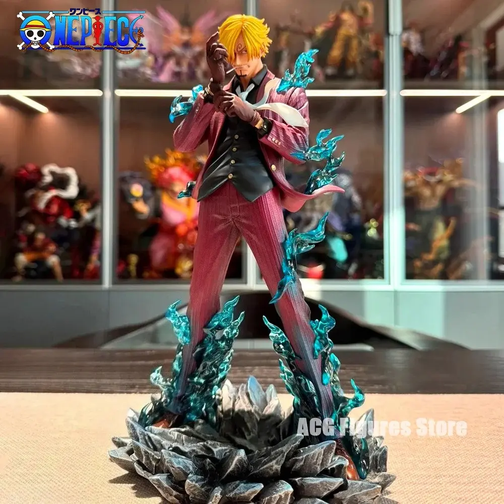 25cm/9.84in Anime Sanji Figure PVC Statue Desktop Ornament Collectible Model Toy Gift