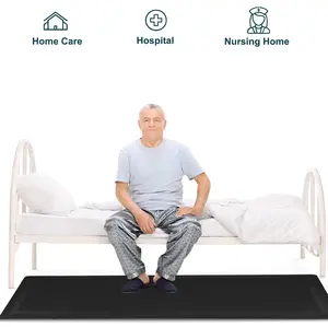 【Father's Day Gift】 70"x24"x1/2" Kitchen Mat Cushioned Anti Fatigue,Non Slip Waterproof Comfort Standing FloorRug Medical Bedside Fall Safety Protection Floor Mat for Kitchen, Office, Sink, Laundry,Black Anti-Fatigue