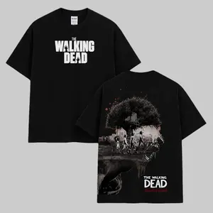 [Gildan 5000] The Walking Dead Telltale Series Clementine AJ Graphic T-Shirt - Gildan 5000 100% Cotton Heavyweight Tee - Vintage Horror Game Streetwear - Premium Quality Print for TWD Fans and Gamers