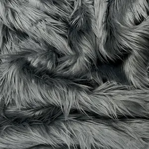 Dark Grey Faux Fur Fabric – Premium Sophisticated Fake Fur for Every Creative Project