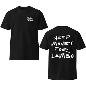 Need Money for Lambo T-Shirt, Funny Supercar Graphic Tee for Men, Automotive Enthusiast Shirt, Streetwear Car Lover Gift