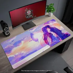 Sword Art Online Mouse Pad, Kirito and Asuna Desk Mat, SAO Gaming Pad, Anime Fan Gift, Aincrad Love Decor