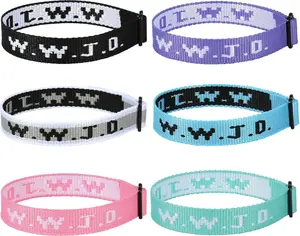 6 count WWJD Christian Bracelet for Women Men, Christian  Gifts Adjustable Wristbands Pack, WWJD Bracelets Bulk - What Would  Do Bracelet