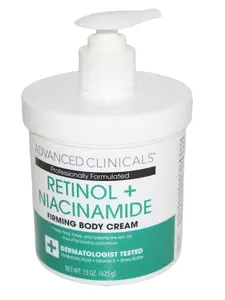 Advanced Clinicals Retinol + Niacinamide Firming Body Cream – 15 oz – New Moisturizers Skin Repair