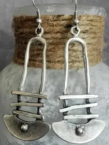 1 Pair Retro Geometric Design Dangle Earrings, Boho Jewelry Gifts for Women, Boho Style Jewelry