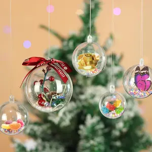 30 count Clear Christmas Ornaments Balls, 8cm, 6cm, 5cm Clear Fillable Plastic Ornaments Ball, DIY Christmas Decorations,  Ornaments for Crafts