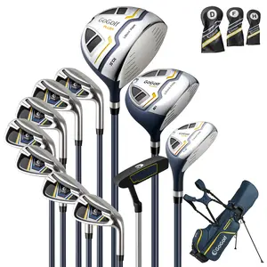 COSTWAY - Men's Complete Golf Clubs and Bag Set Right Handed-Yellow
