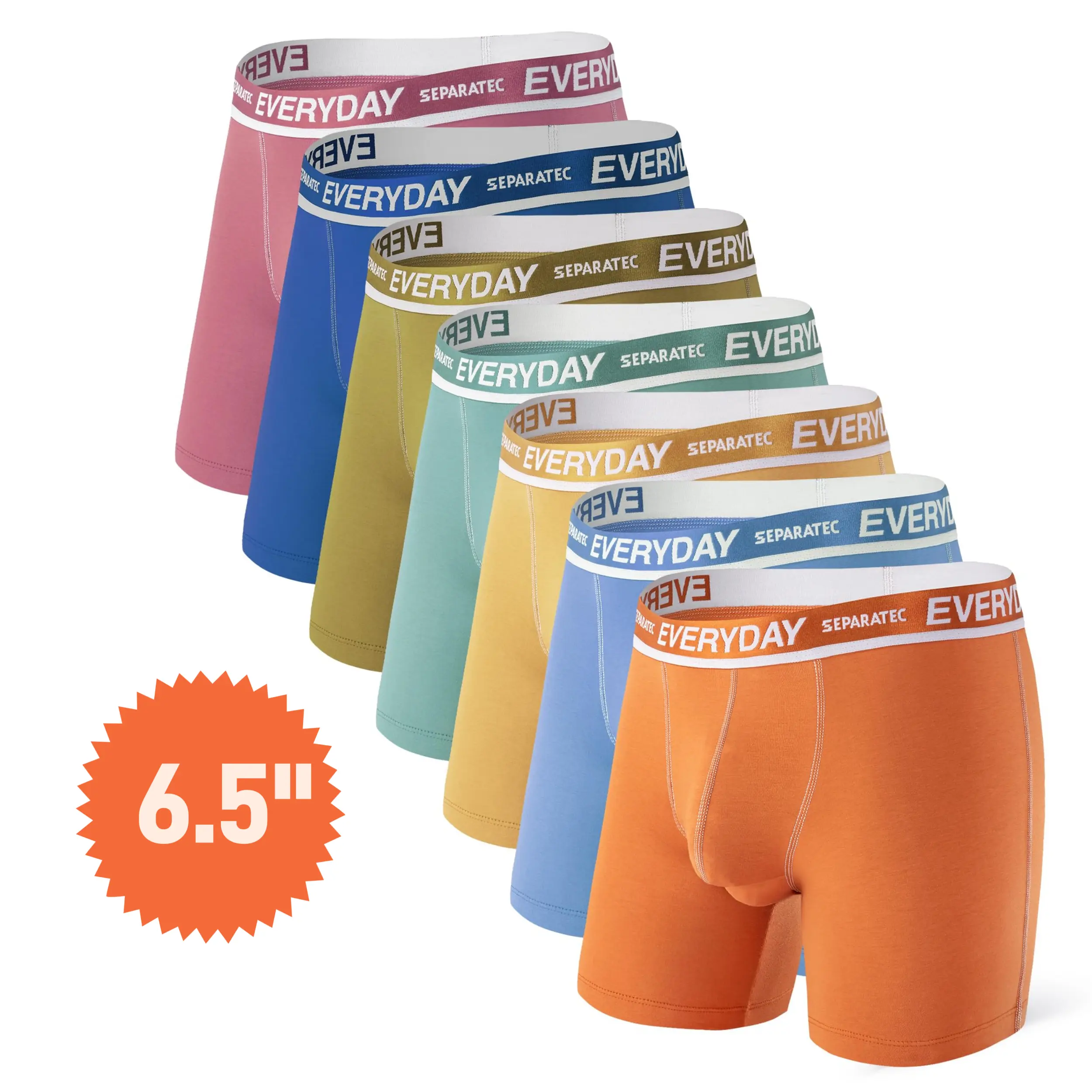 Multicolor 2 -6.5" Inseam-7 Pack