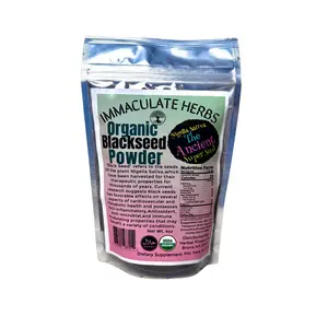 IMMACULATE HERBS Organic Black Seed Powder, Healing Superfood, Anti Inflammatory, Anti Microbial, Prophetic Herb