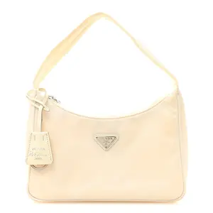 Pre-owned PRADA Nylon Shoulder Bags Tessuto Mini Re Edition 2000 Bag White