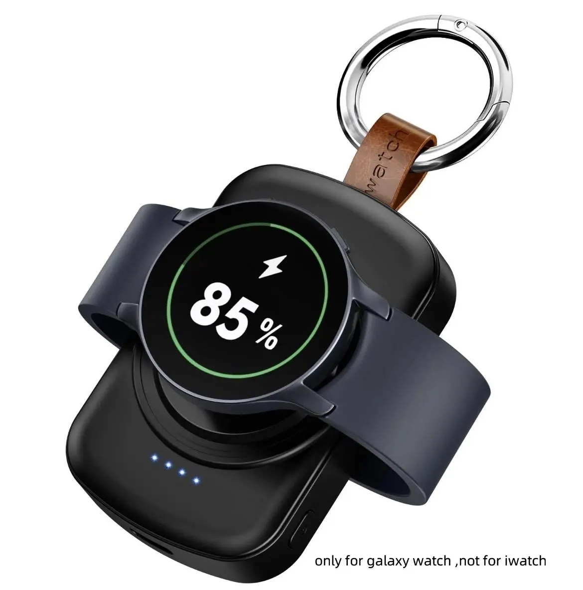 Portable Magnetic Smartwatch Charger, 1800mAh Fast Wireless Charging Accessory for Samsung Galaxy Watch Active 1/2/3/4/5 Pro/6 Classic/6/7/8/Ultra (Android Wearable Tech, Smartwatch Accessories)