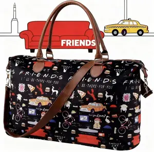 Friends Weekender Bags Extra Large Stylish Travel Duffle Bag with Shoulder Strap Surface Carry on Travel Bag Lightweight Overnight Hospital Western Bags for Women