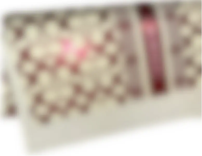 Beige with Burgundy C Bouquet Wrapping Paper