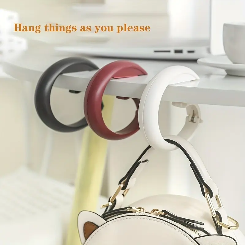 1pc, Handbag Hanger Purse Hooks for Tables Desktop, Portable Handbag Hangers Purse Hooks for Women Bags Hanging on Desktop in The Cafe Shop or Library, Foldable Purse Hook Holder
