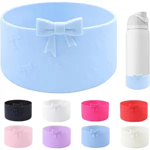 Bow  Boot for  32oz Water Bottle,Anti-Slip Protective Sleeve Bottom Bumper Protector for FreeSip, Twist, and Flip Stainless Steel Water Bottles Accessories