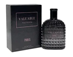 Valuable Paris By Valuable Pour Homme Men's Cologne 3.4 oz EDP Inspired by D&G Long Lasting Classic Clean Masculine Scent with Bergamot Lemon & Lavender Notes for Everyday Wear
