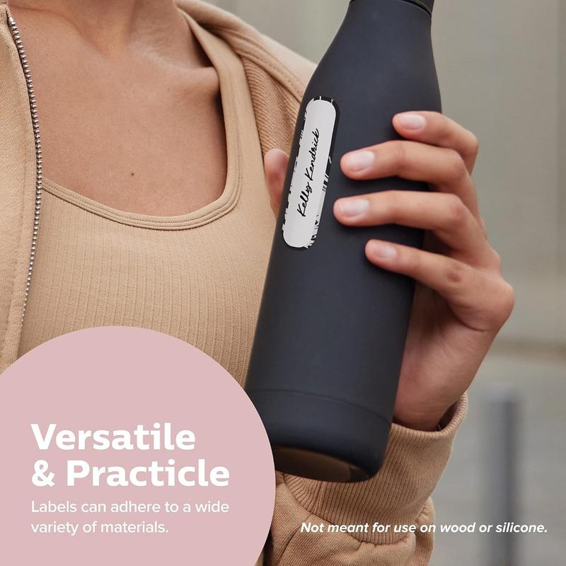 Waterproof Labels for Bottles and Containers-72 Stickers | All-Purpose & Personalizable | Dishwasher, Freezer & Microwave Safe | BPA-Free