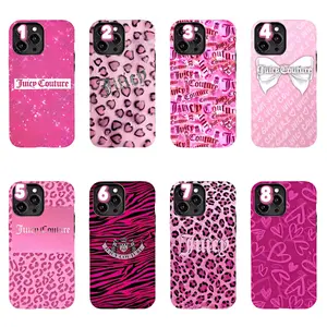 Juicy Couture Y2K Aesthetic Phone Case Cute Pink Cover,Suitable for iPhone 17/16/15/14/13/12/11 Pro Max/Plusand Samsung Galaxy S23-25, shock-absorbing, anti-drop protective case, lightweight, new fashion trend design