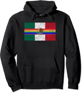 MEXICO LGBTQ GAY PRIDE DAY NATIONAL FLAG MEXICAN PARADE Pullover Hoodie - Katiegood Shop 53B0B19MGDXW