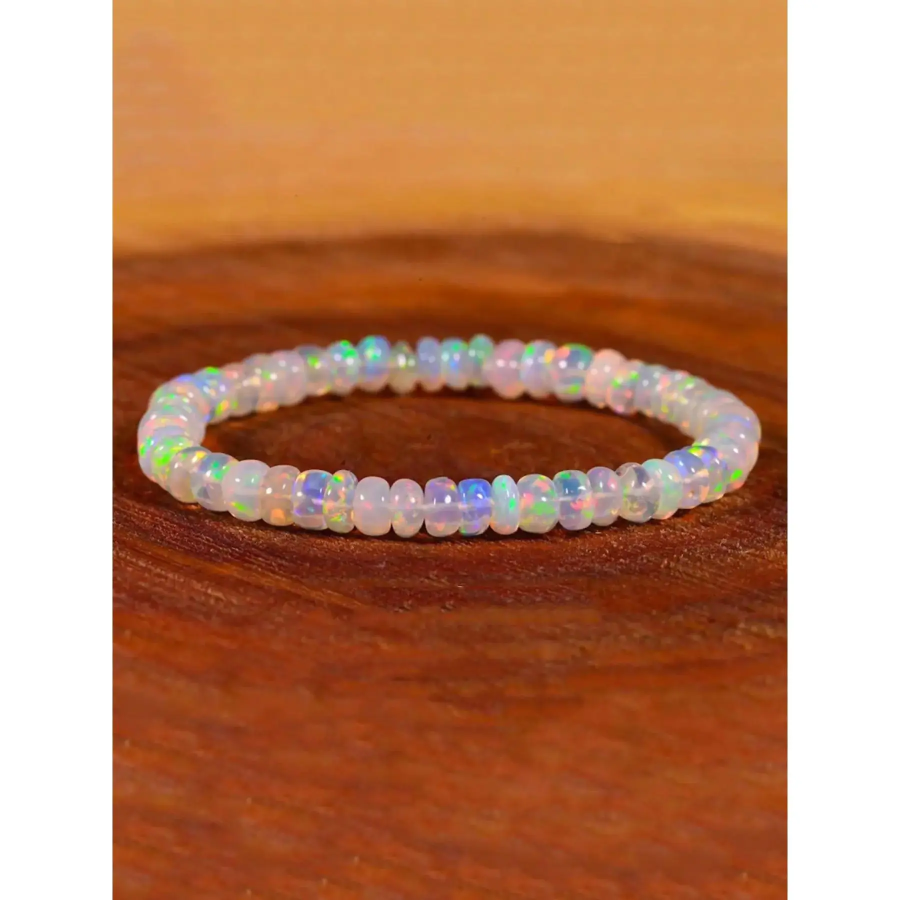 Colorful Imitated Opal Beaded Bracelet, Boho Stone Bracelet, High Quality Bracelet, Fashion Couple & Friendship Jewelry, Perfect Gift for Friends and Family, All Seasons