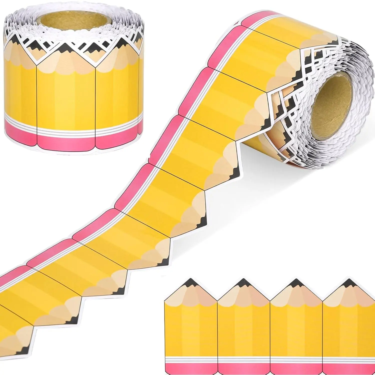 65 Ft Pencil Classroom Bulletin Board Borders Pencil Border Trim for Teacher School Classroom Chalkboard Decorations  to School Decor